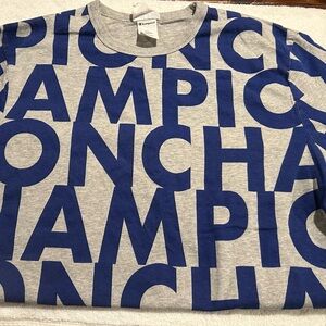 Champion Gray and Blue Logo T-Shirt
